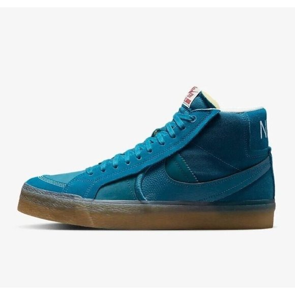 Nike SB Zoom Blazer Mid PRM Teal Green Abyss Men's Sneakers Shoes NO BOX - Picture 2 of 7